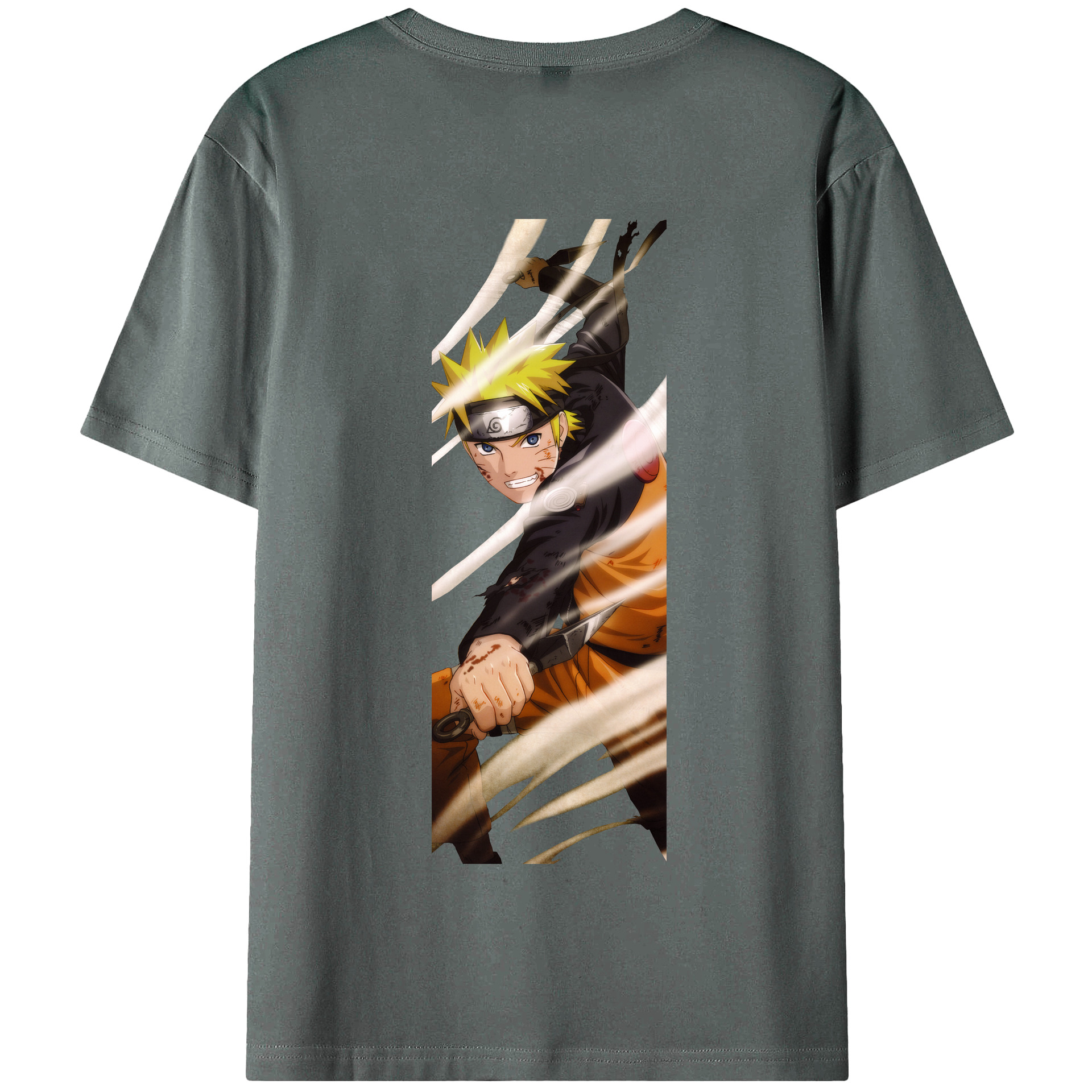 （画像用） NARUTO -ナルト- うずまき ナルト Uzumaki Naruto 綿100％半袖Tシャツ（背面プリント）
